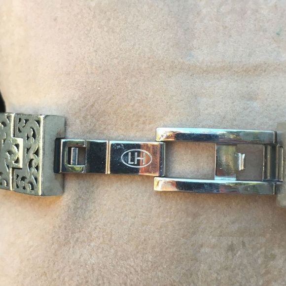 LOIS HILL Watch Sterling Silver Roman Numbers Bracelet Link Watch Rare - Picture 3 of 16